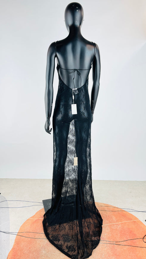 Abito lungo in pizzo