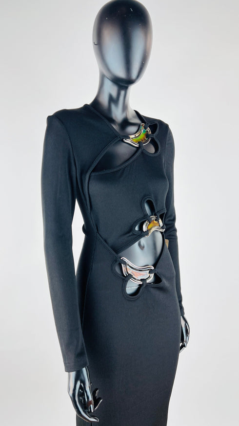 Abito lungo Pre-Fall24 con cartellino