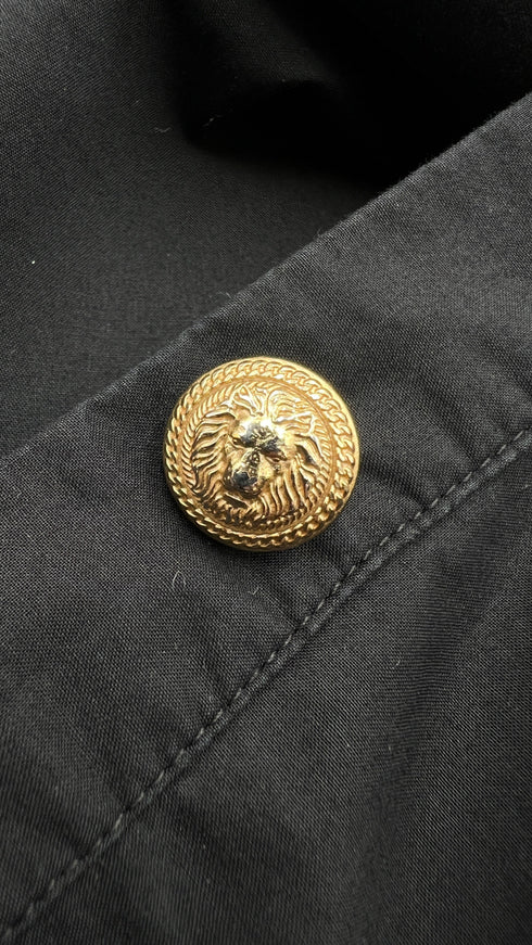 Camicia nera slim-fit