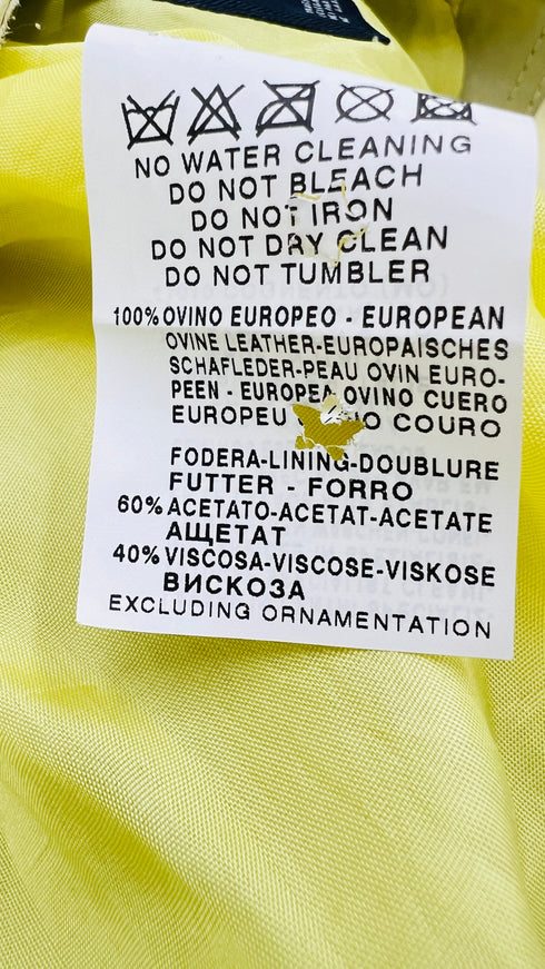 Giacca in pelle verde