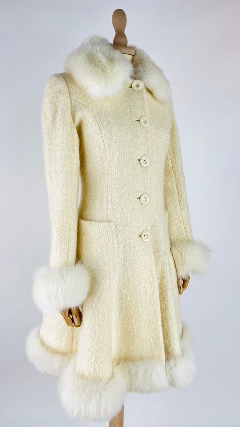 Cappotto midi in tweed