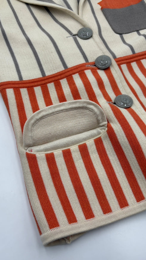 Blazer in maglia sfiancato