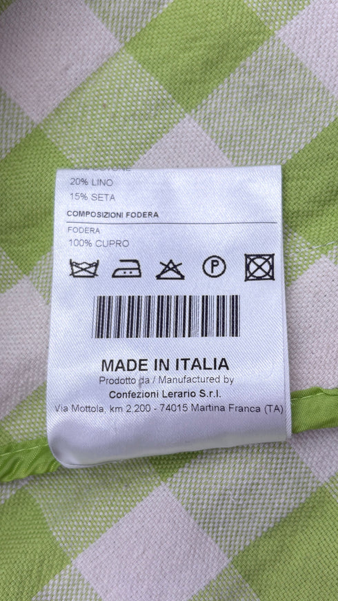 Trench vichy cotone e lino