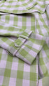 Trench vichy cotone e lino