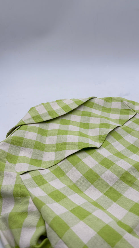 Trench vichy cotone e lino