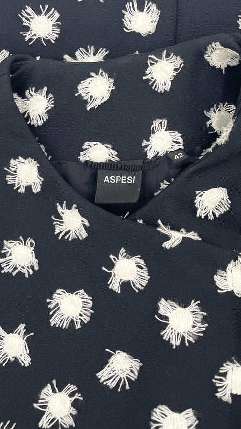 Soprabito nero ricamato