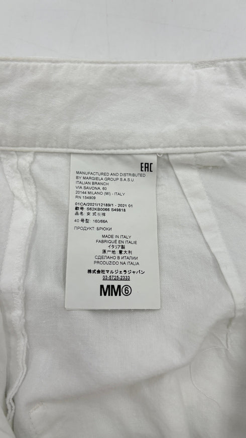 Pantalone in cotone bianco
