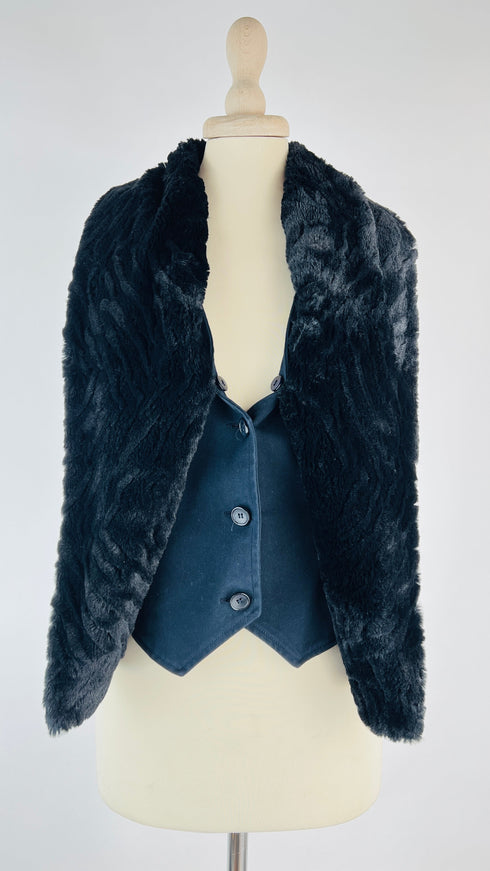 Gilet cotone eco pelliccia