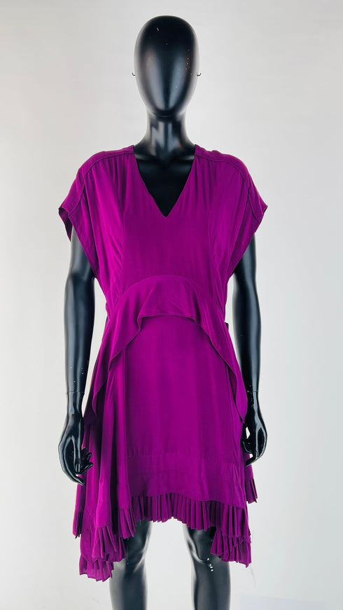 Abito midi con ruffles