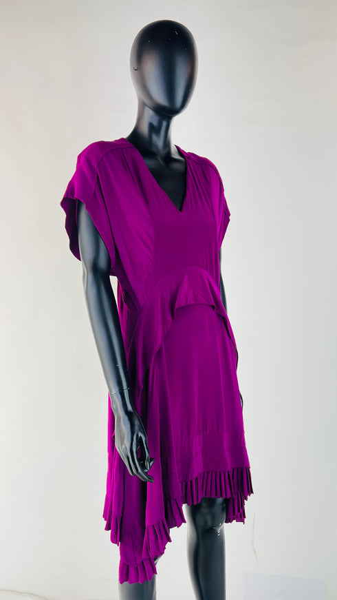Abito midi con ruffles