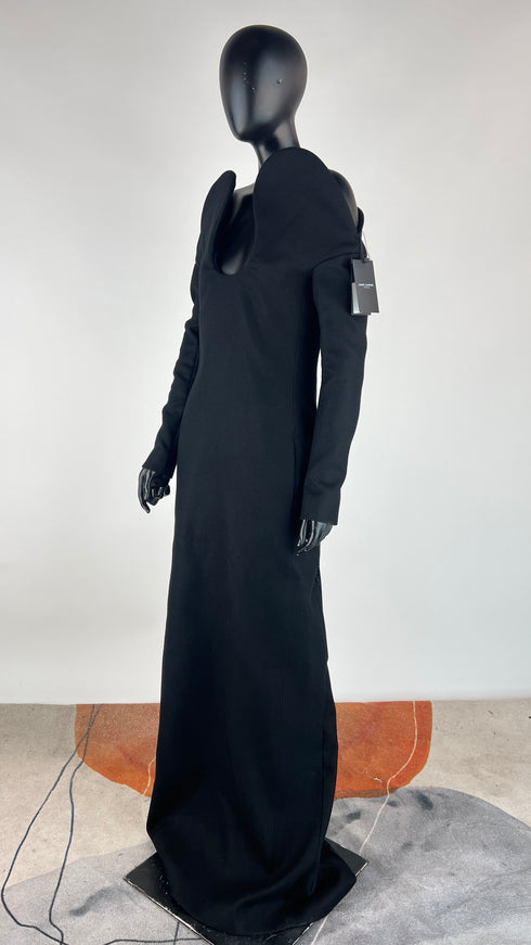 Abito lungo FW18 con cartellino