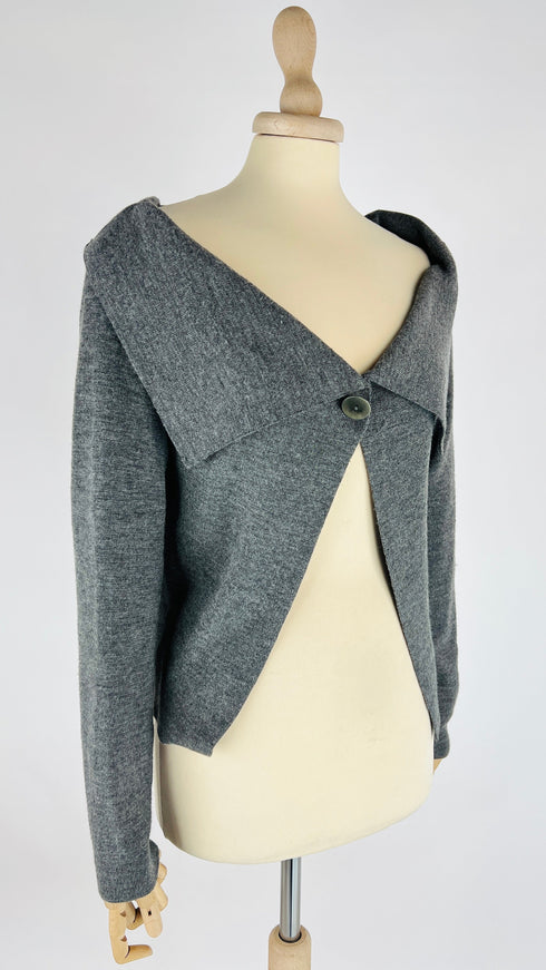 Cardigan maxi scollo