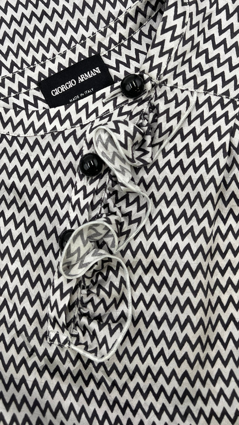 Blusa zig-zag e jacquard