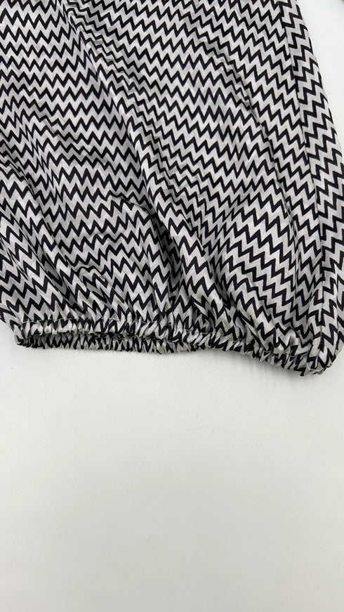Blusa zig-zag e jacquard