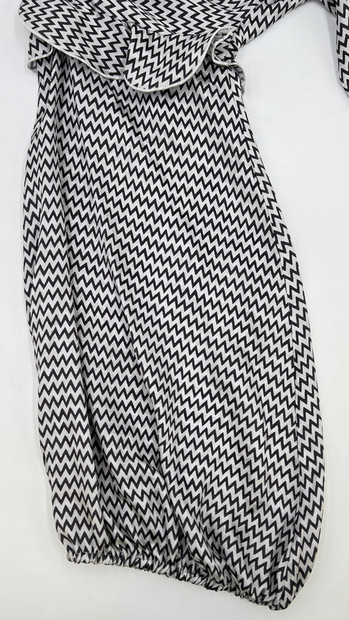 Blusa zig-zag e jacquard