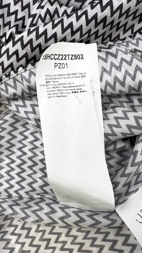 Blusa zig-zag e jacquard