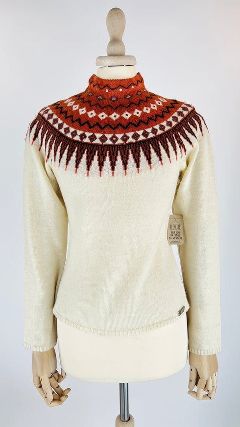 Maglione collo alto in lana