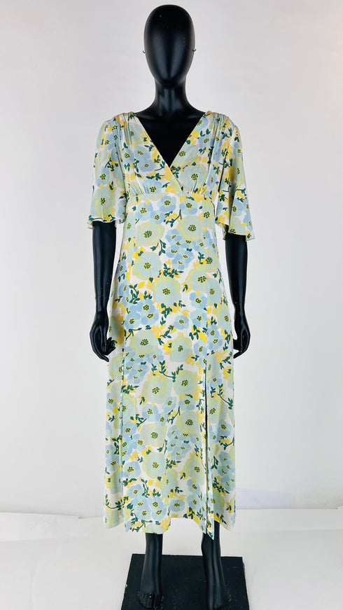 Abito lungo macro floreale