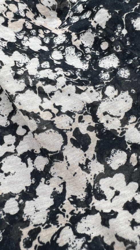 Blusa cotone-seta nera