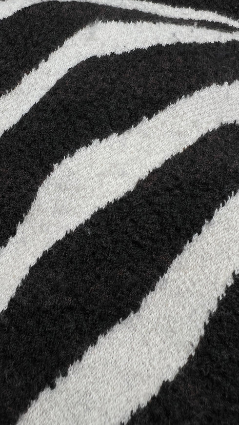 Cardigan in lana animalier