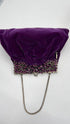 Borsa in velluto con strass