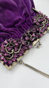 Borsa in velluto con strass