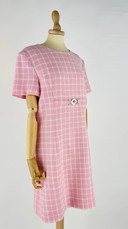 Abito corto tweed rosa