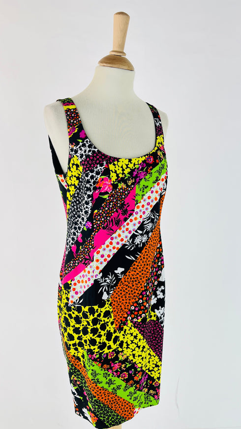 Abito midi micro floreale