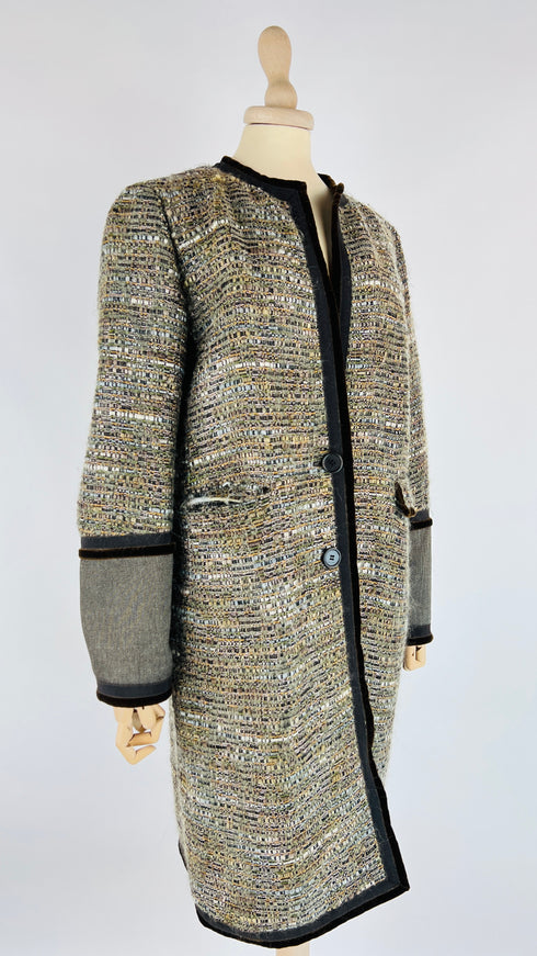 Soprabito in tweed e velluto