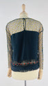 Top nero con perline