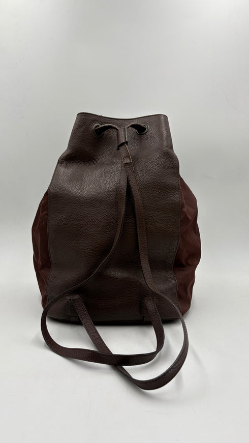 Zaino in pelle/nylon
