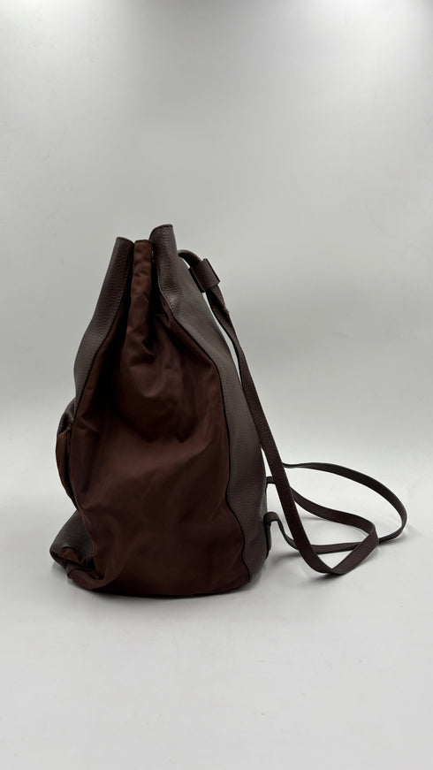 Zaino in pelle/nylon