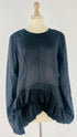 Blusa nera asimmetrica