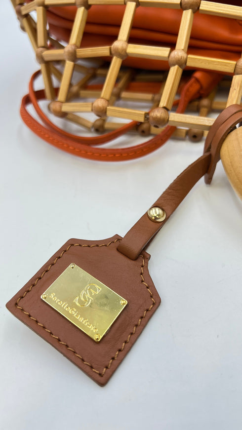 Borsa bamboo e pelle