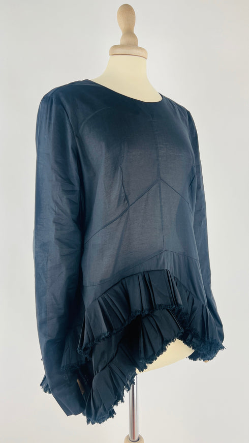 Blusa nera asimmetrica