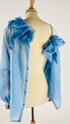 Top monospalla con ruche