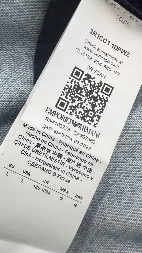 Giubbotto denim collo coreana