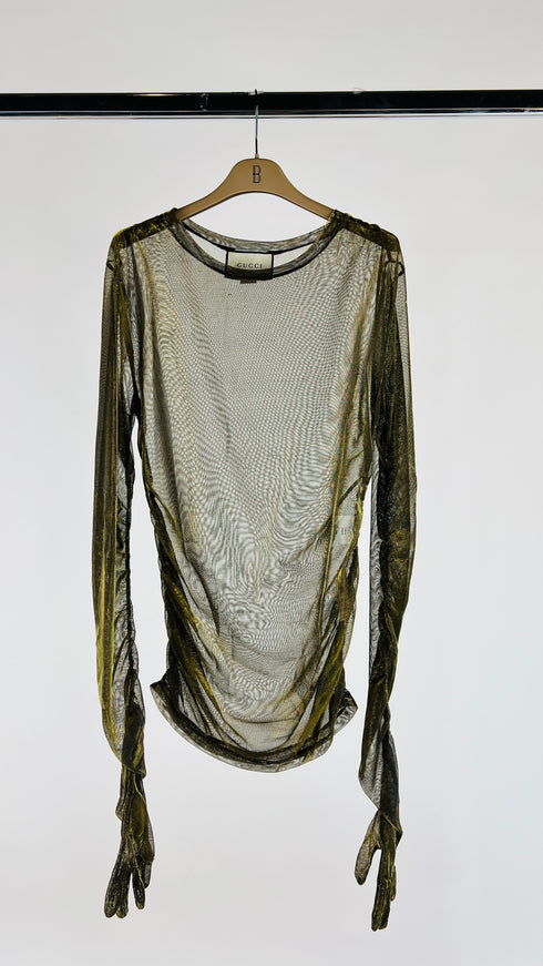 Longsleeve dorata con guanto