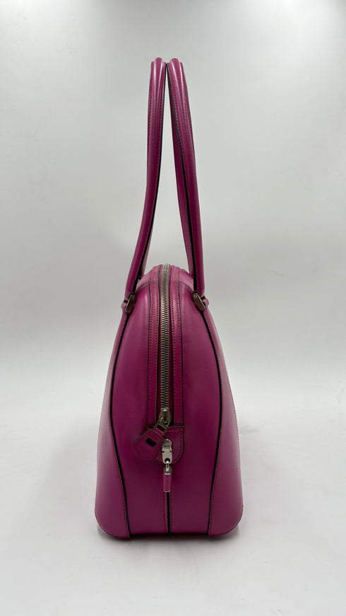 Borsa in pelle magenta
