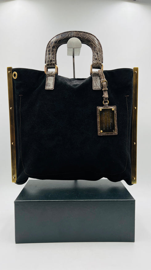 Borsa scamosciata