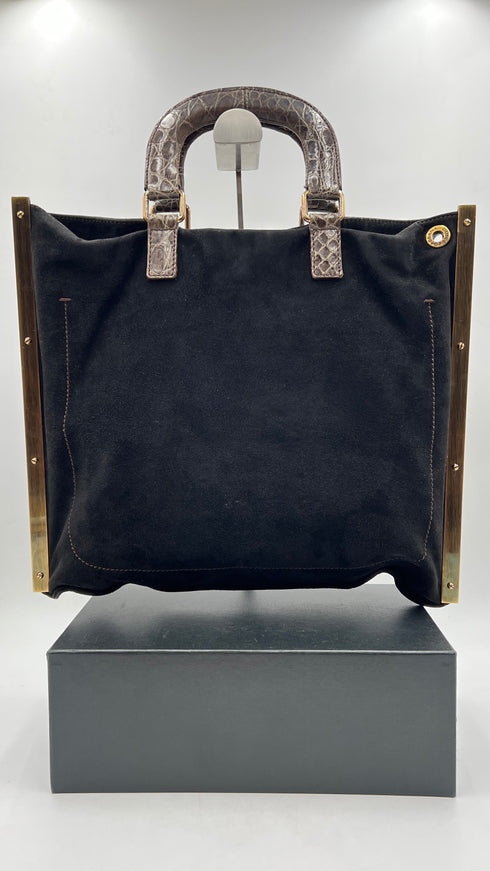 Borsa scamosciata