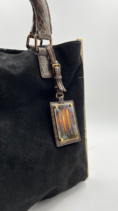 Borsa scamosciata