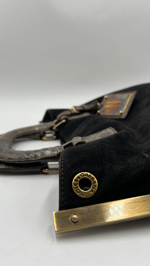 Borsa scamosciata