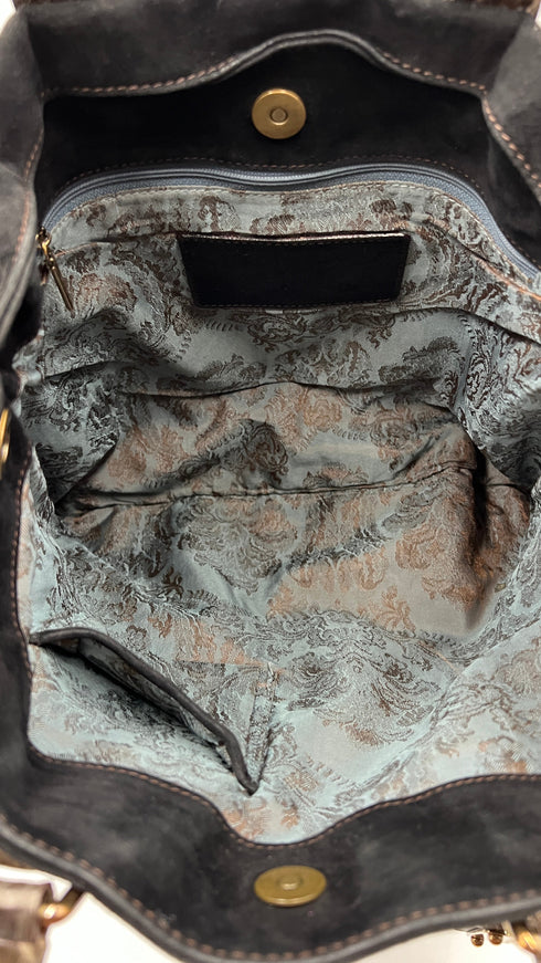 Borsa scamosciata