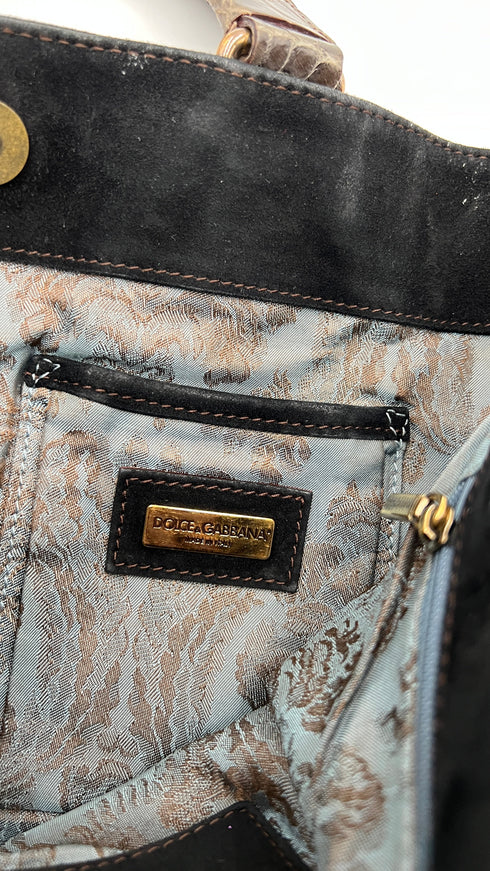 Borsa scamosciata