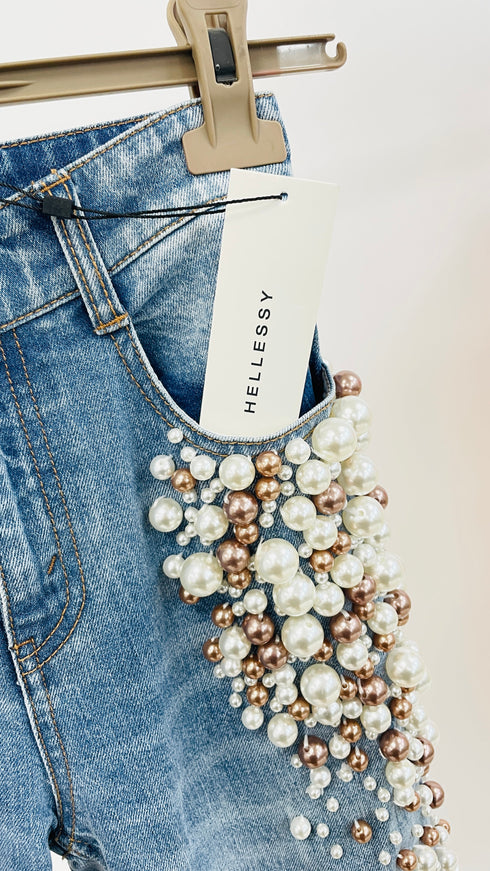 "Kit Jeans" con perle