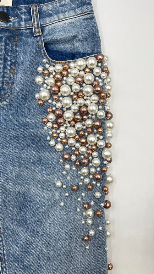 "Kit Jeans" con perle
