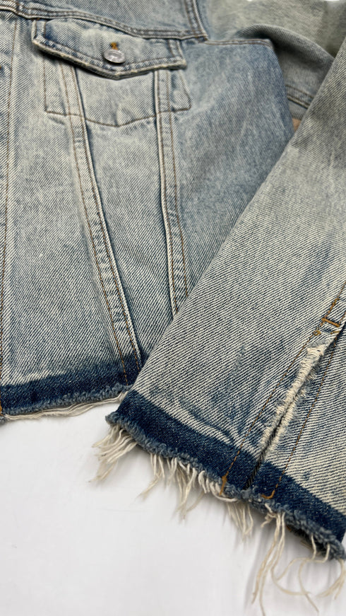 Giacca in denim taglio vivo