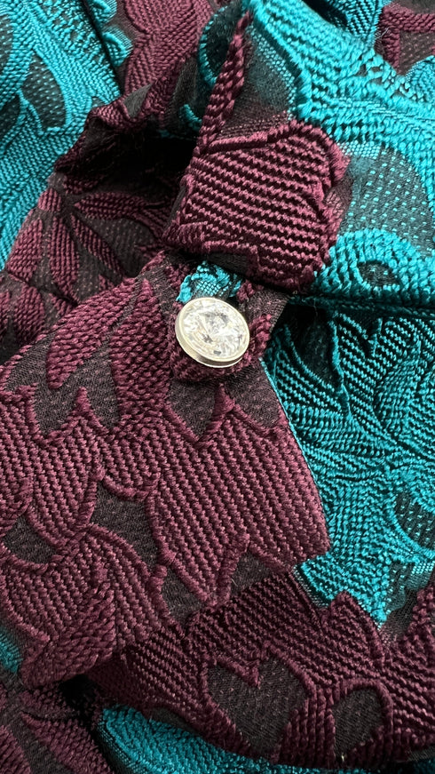 Abito corto broccato