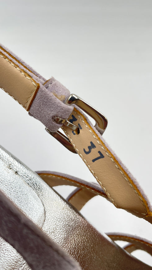 Sandalo con palteau lilla N.37